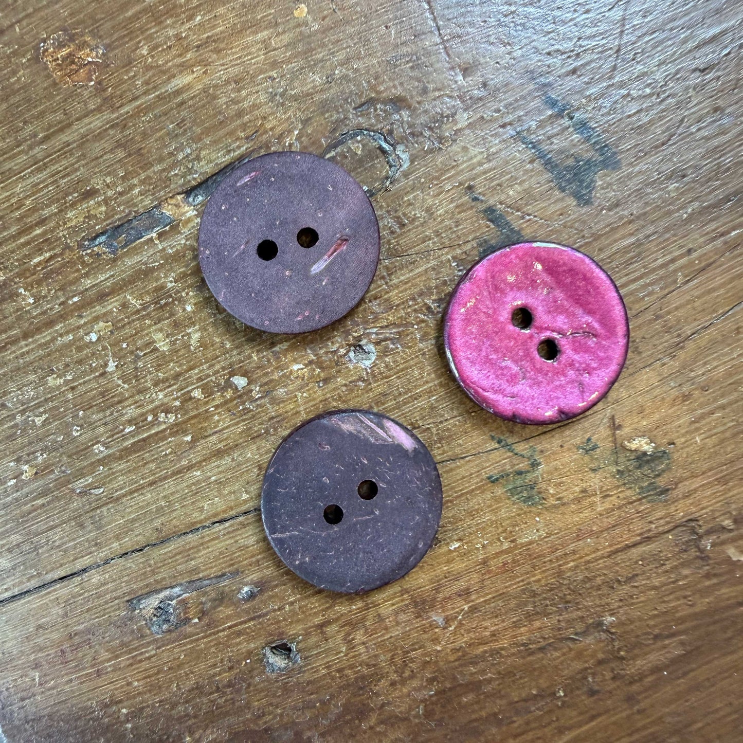 Kokosnoot knoop roze – 22 mm