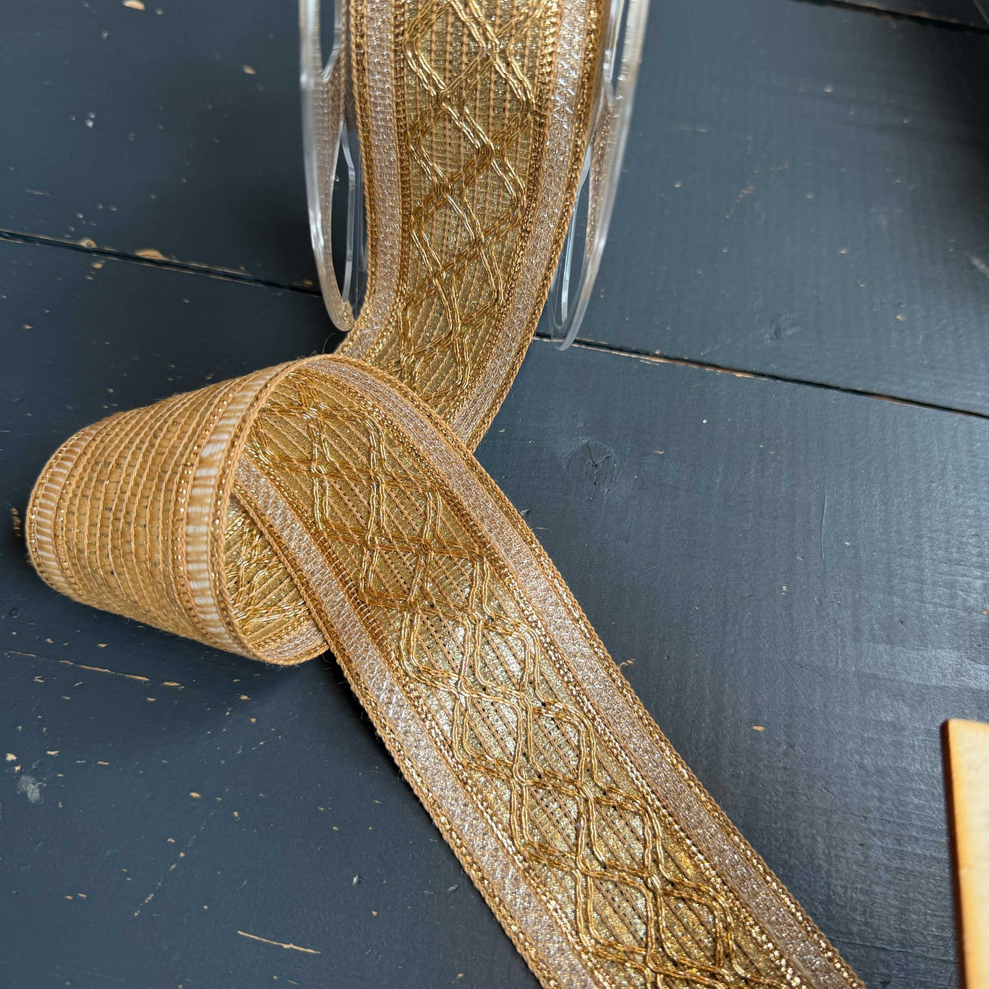 Sierband metallic goud/brons