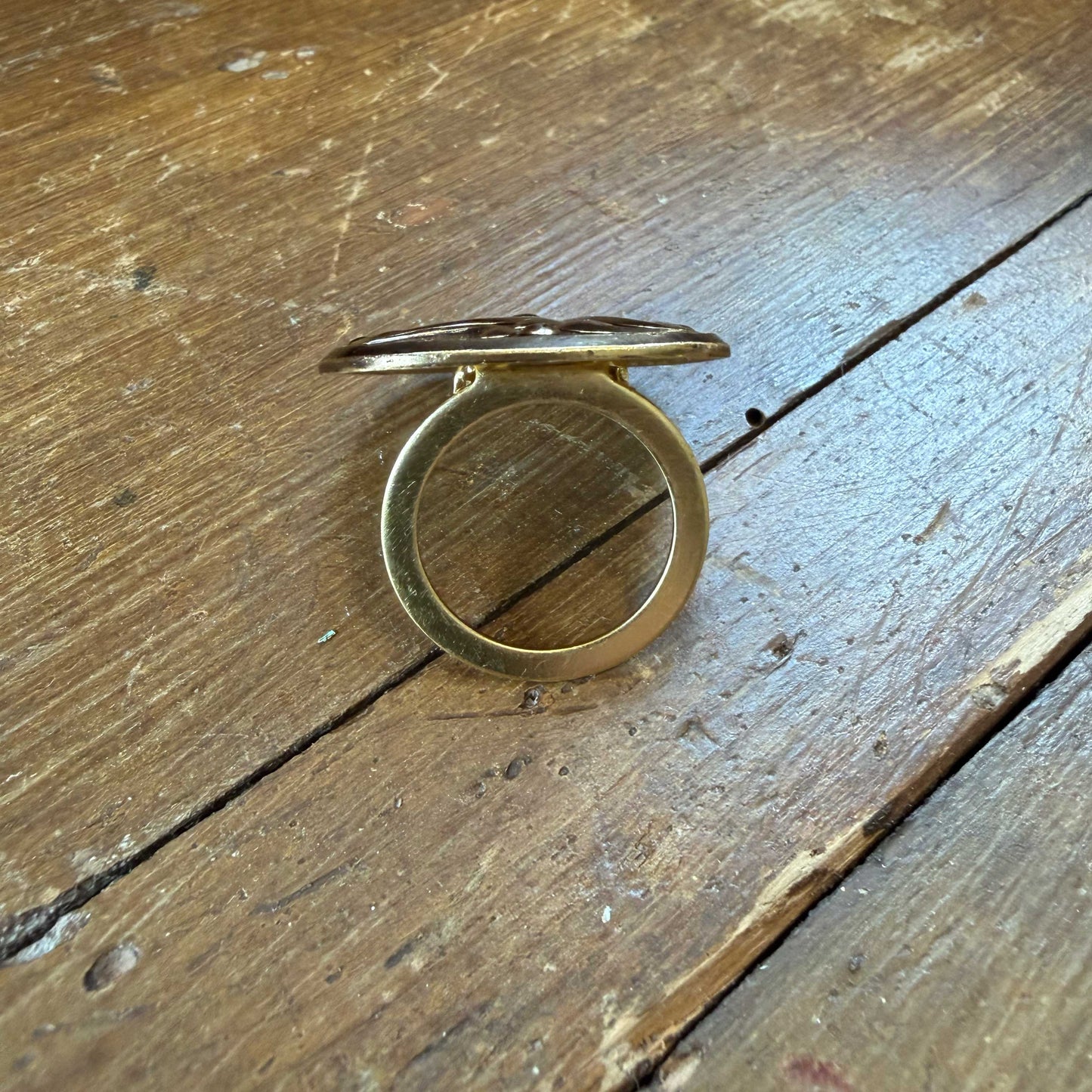 Vintage sjaalclip goudkleurig Art Nouveau