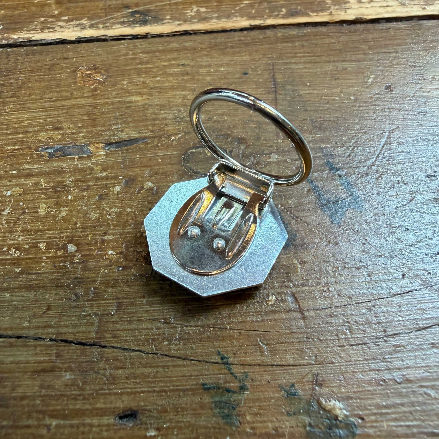 Vintage sjaalclip geometrisch zilver