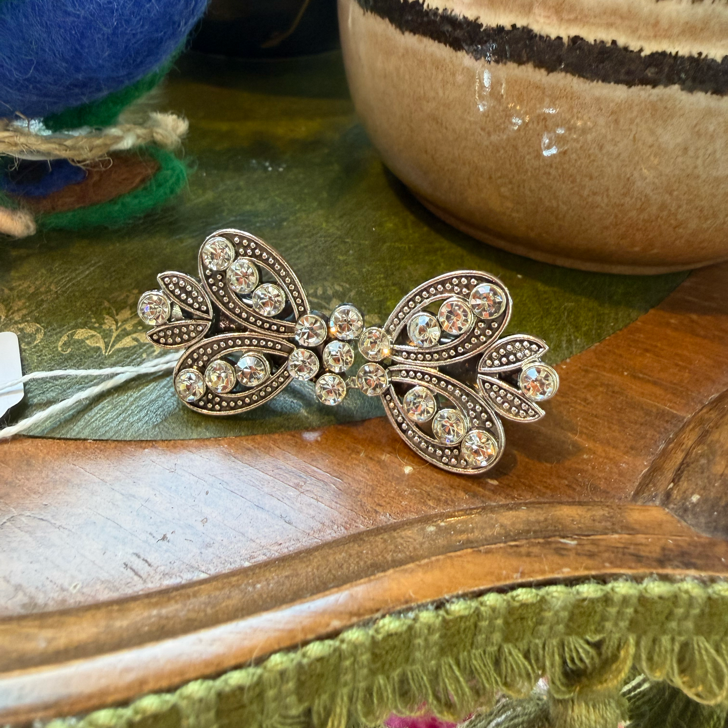 Vestsluiting zilver met diamantjes