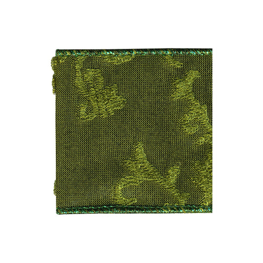 Sierband groen jacquard met subtiele glans