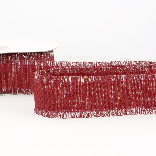 Metallic Gaaslint – Rood met Glansdraad