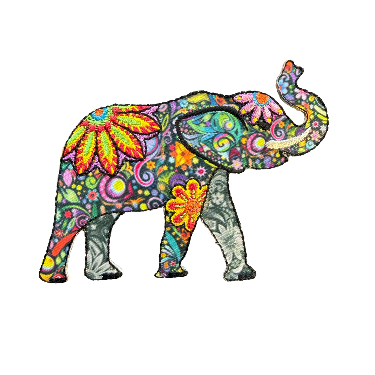Applicatie Olifant kleurrijk