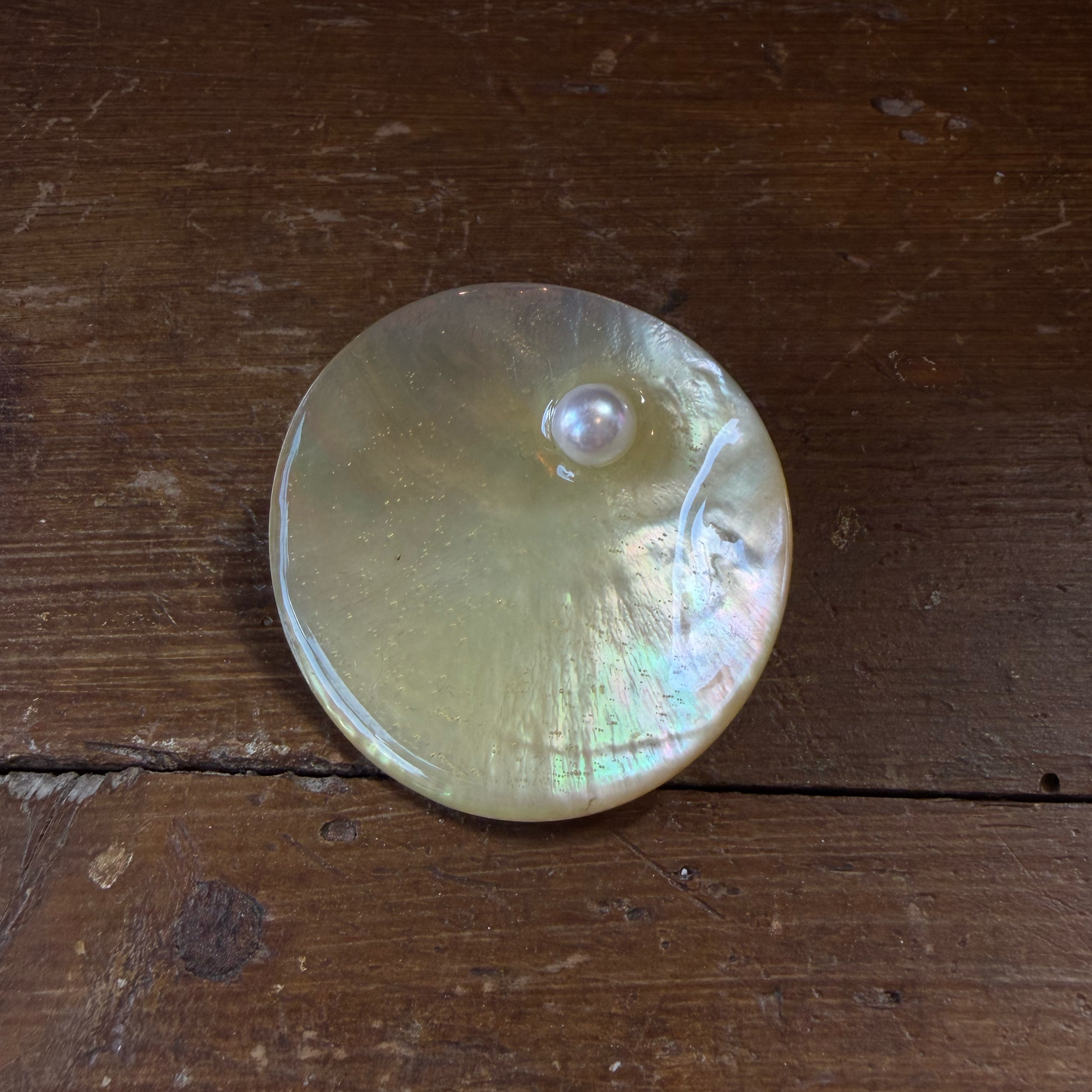 Broche parelmoer met parel