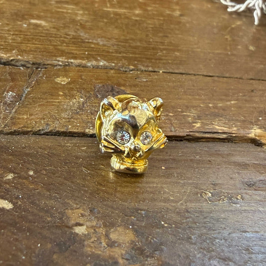 Vintage pin broche kattenhoofdje