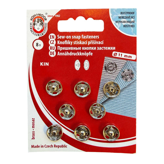 Drukknopen zilver - 11 mm