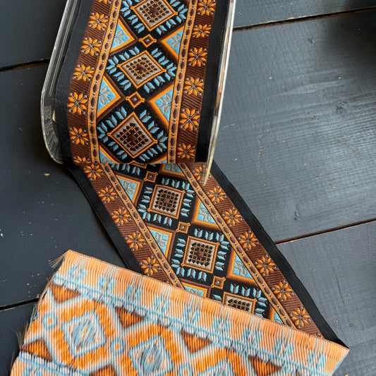 Jacquard geweven sierband etnisch motief