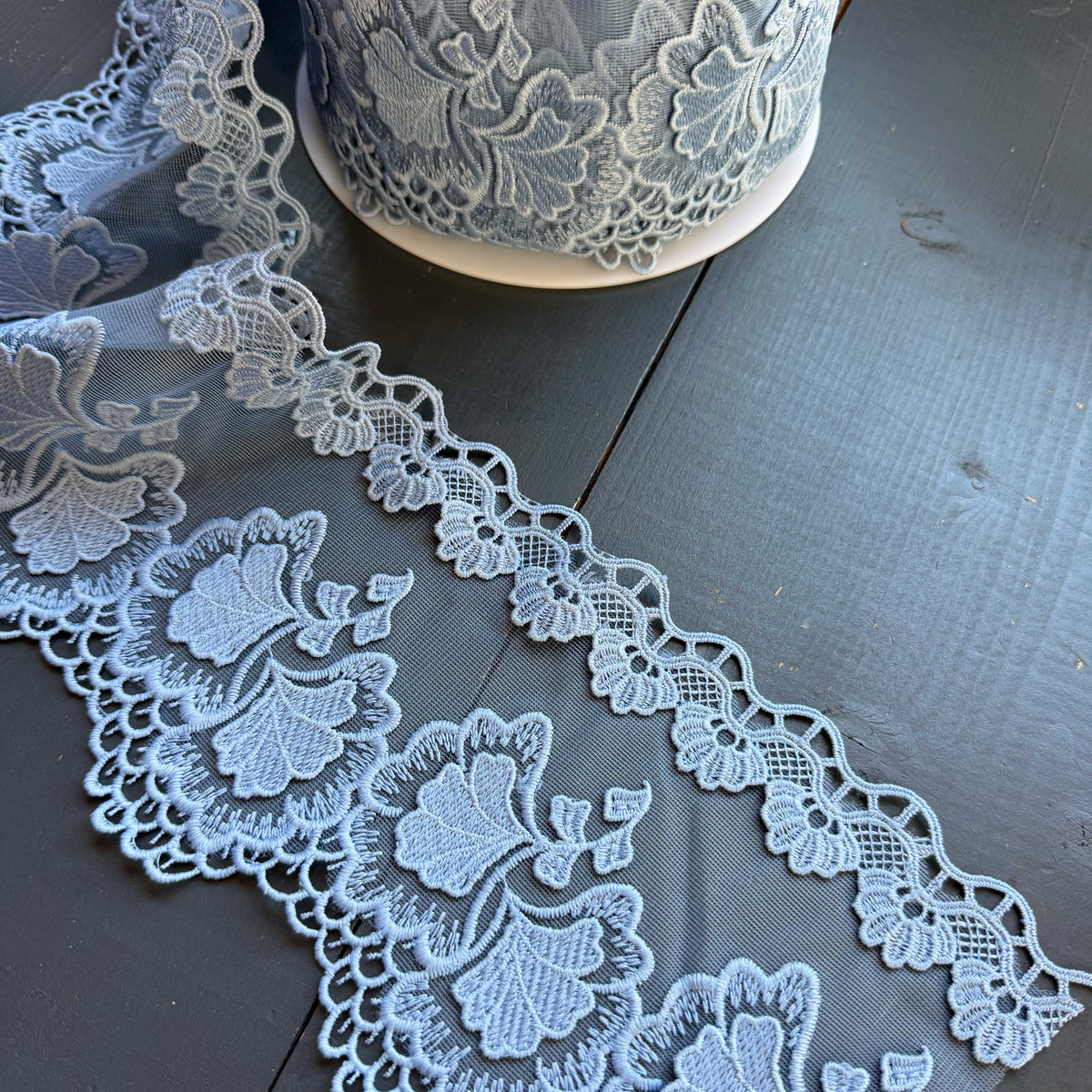 Flora sierband lichtblauw - 13 cm