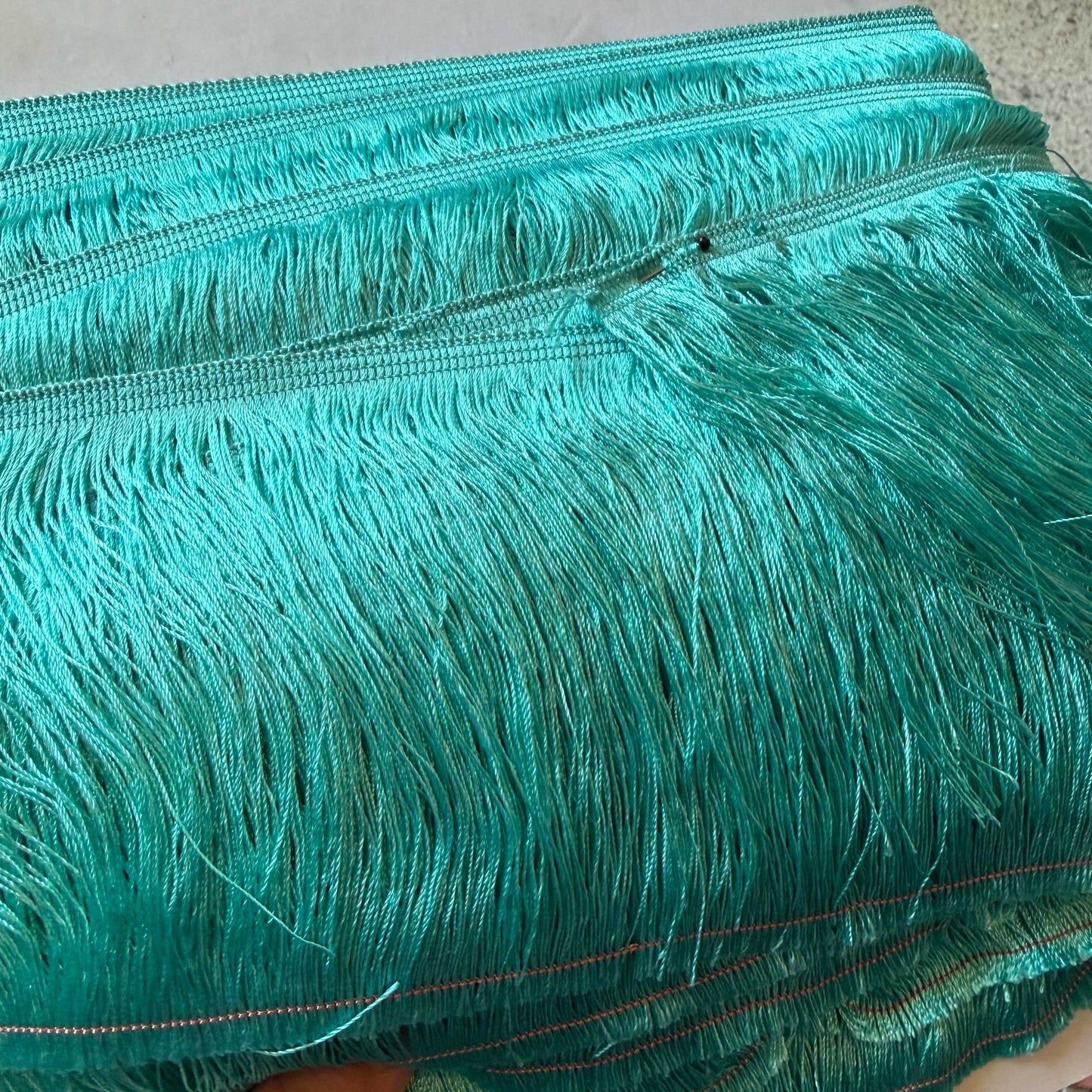 Franje aqua groen 10 cm