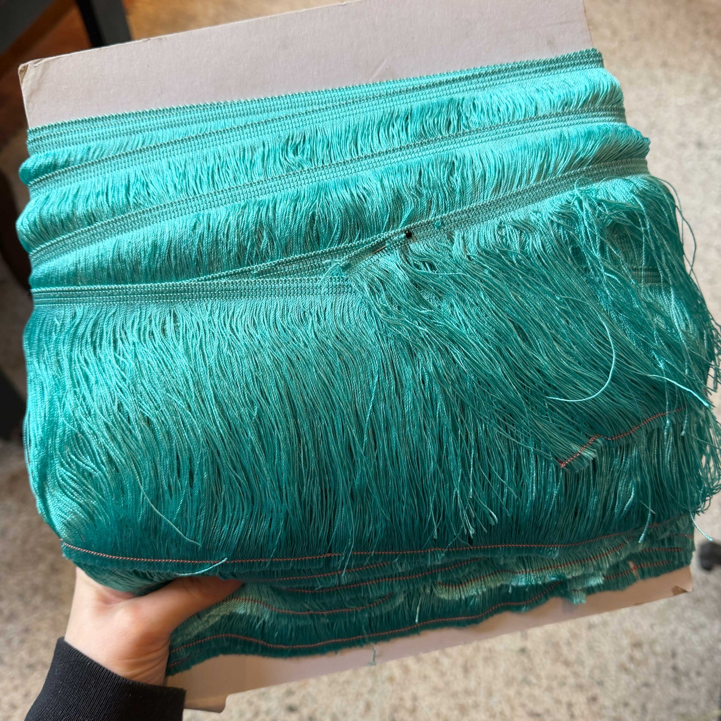 Franje aqua groen 10 cm