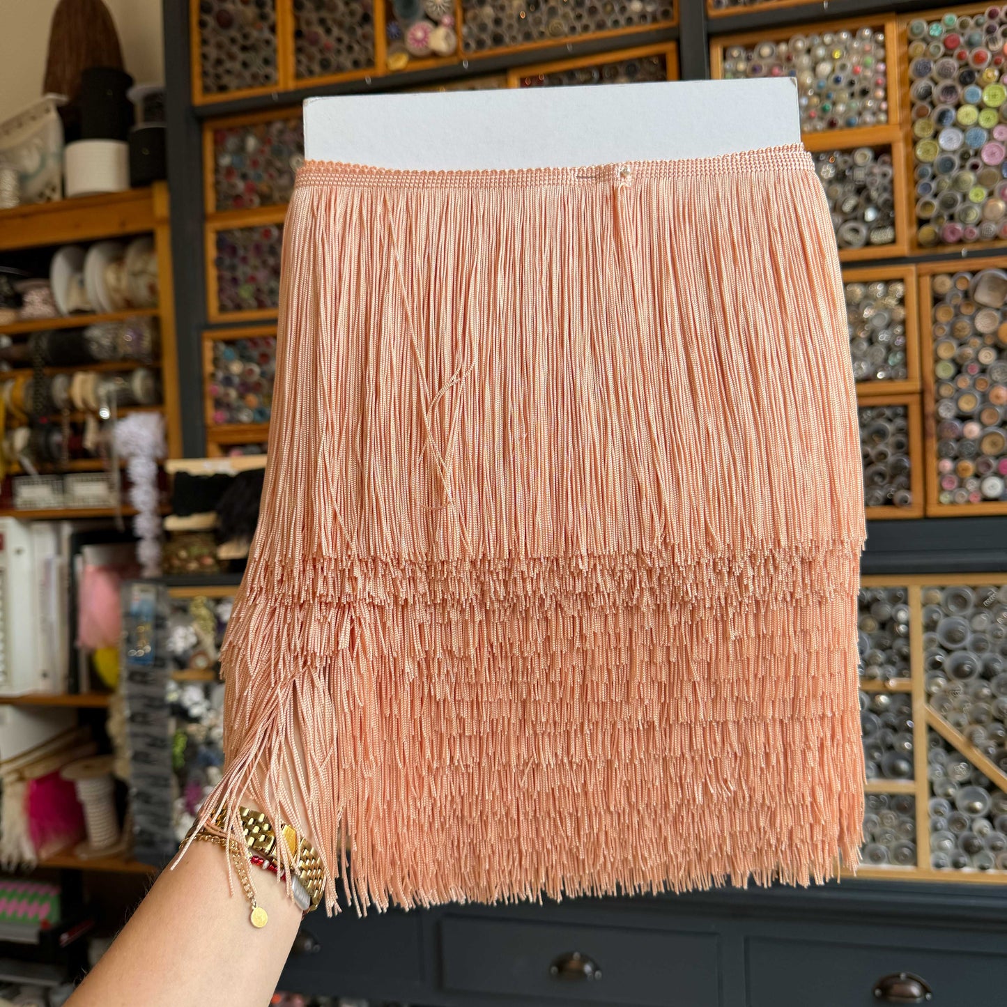 Franje salmon pink - 20 cm