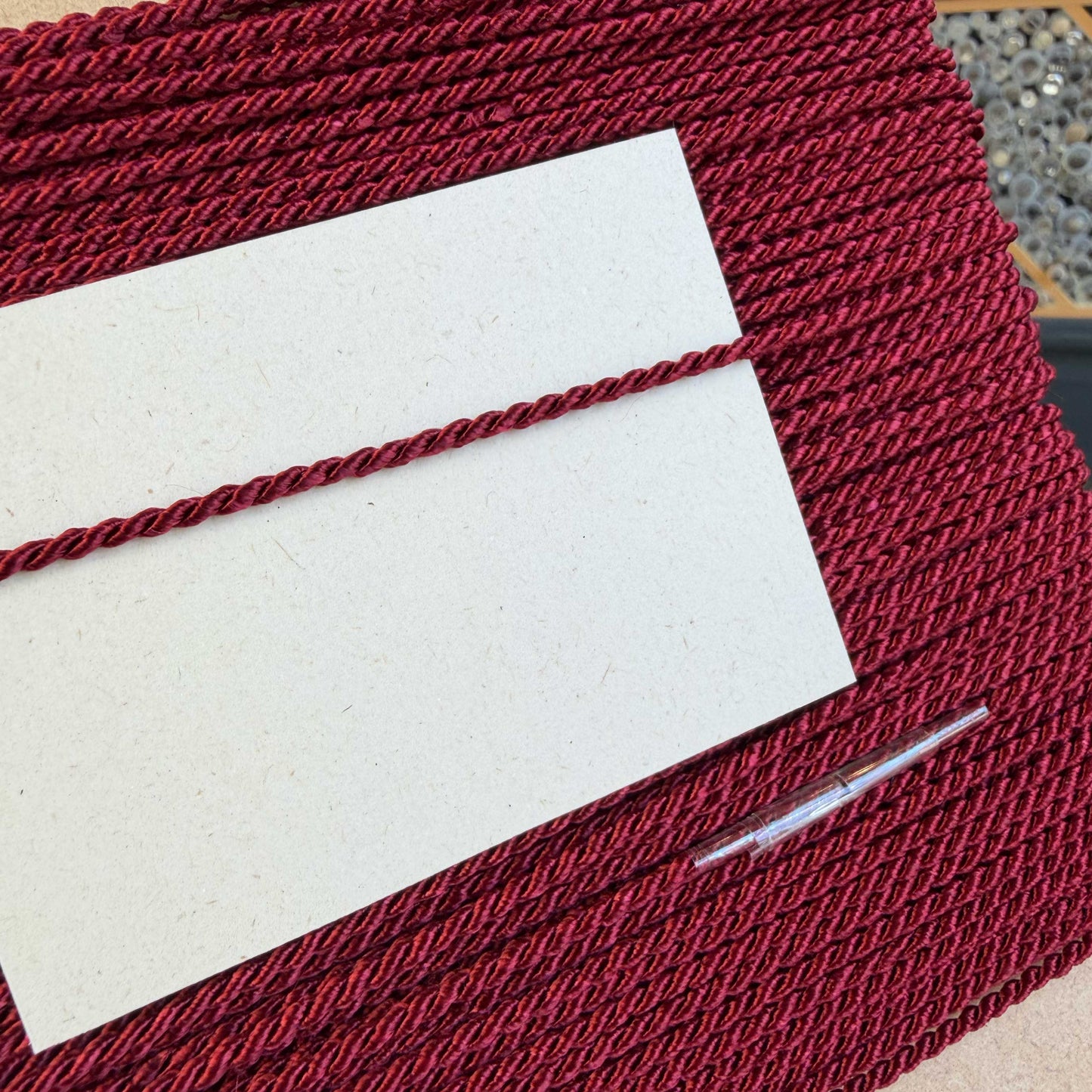 Gedraaid koord bordeaux rood 3 mm