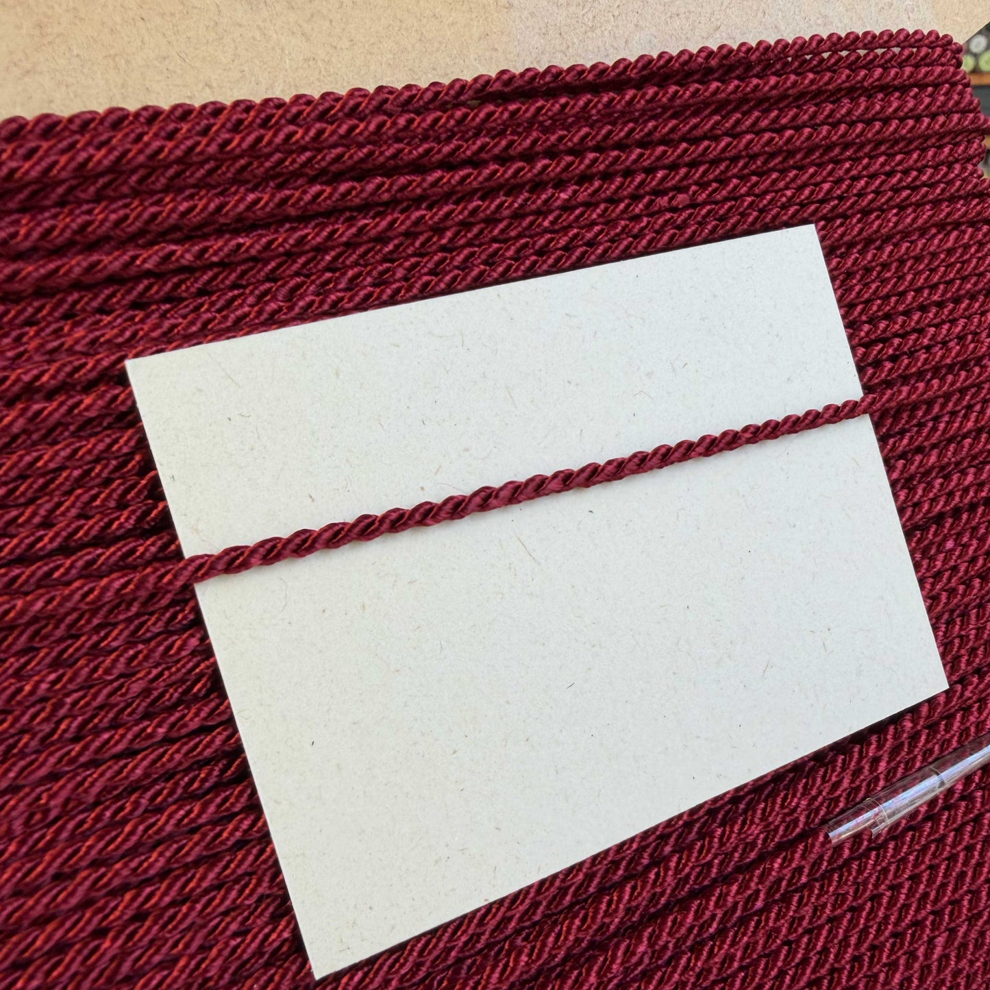 Gedraaid koord bordeaux rood 3 mm