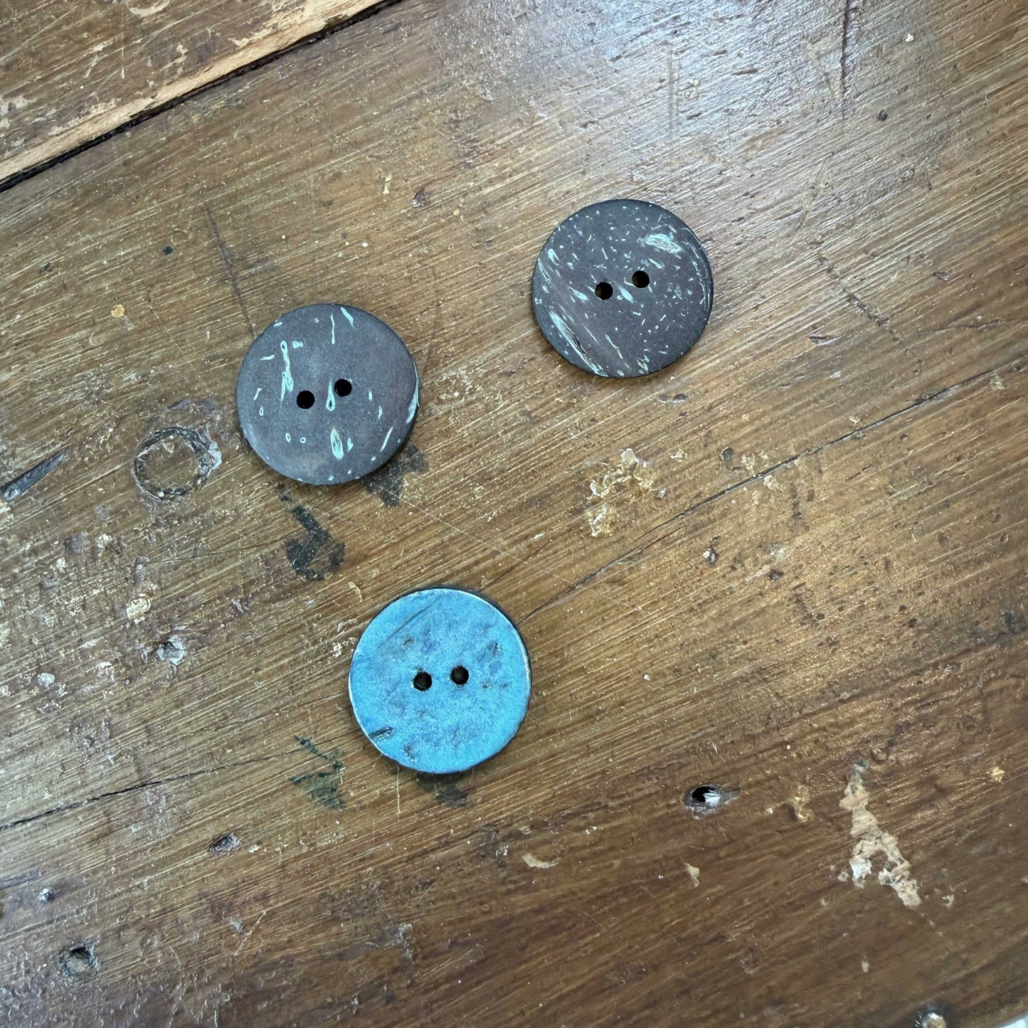 Kokosnoop knoop lichtblauw - 22 mm
