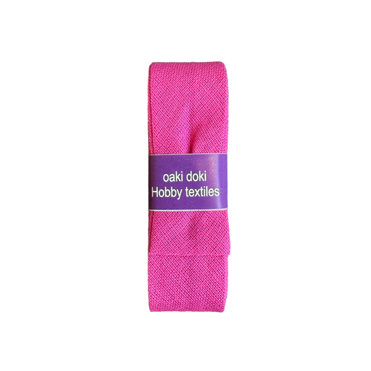 Okidoki katoenen biaisband roze 795 - 20 mm