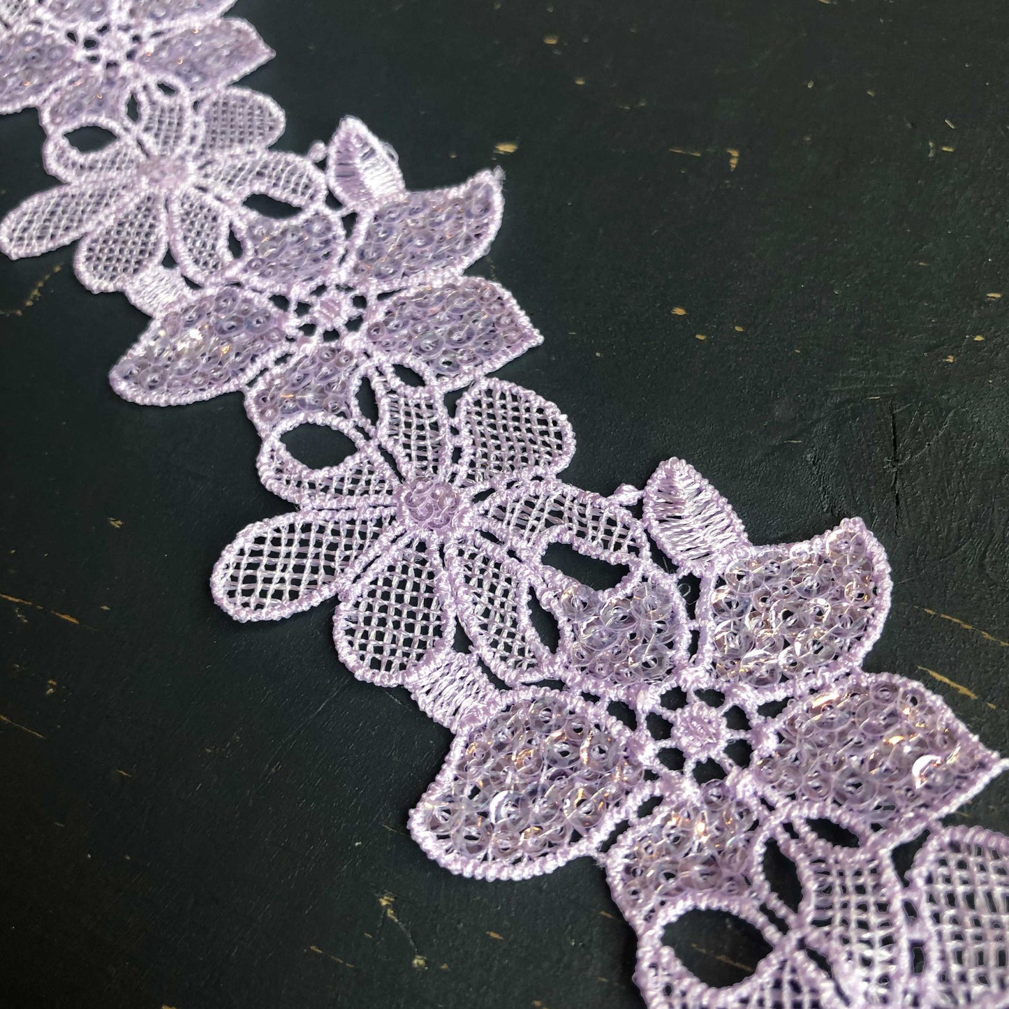 Sierband met roze bloemen 3-D