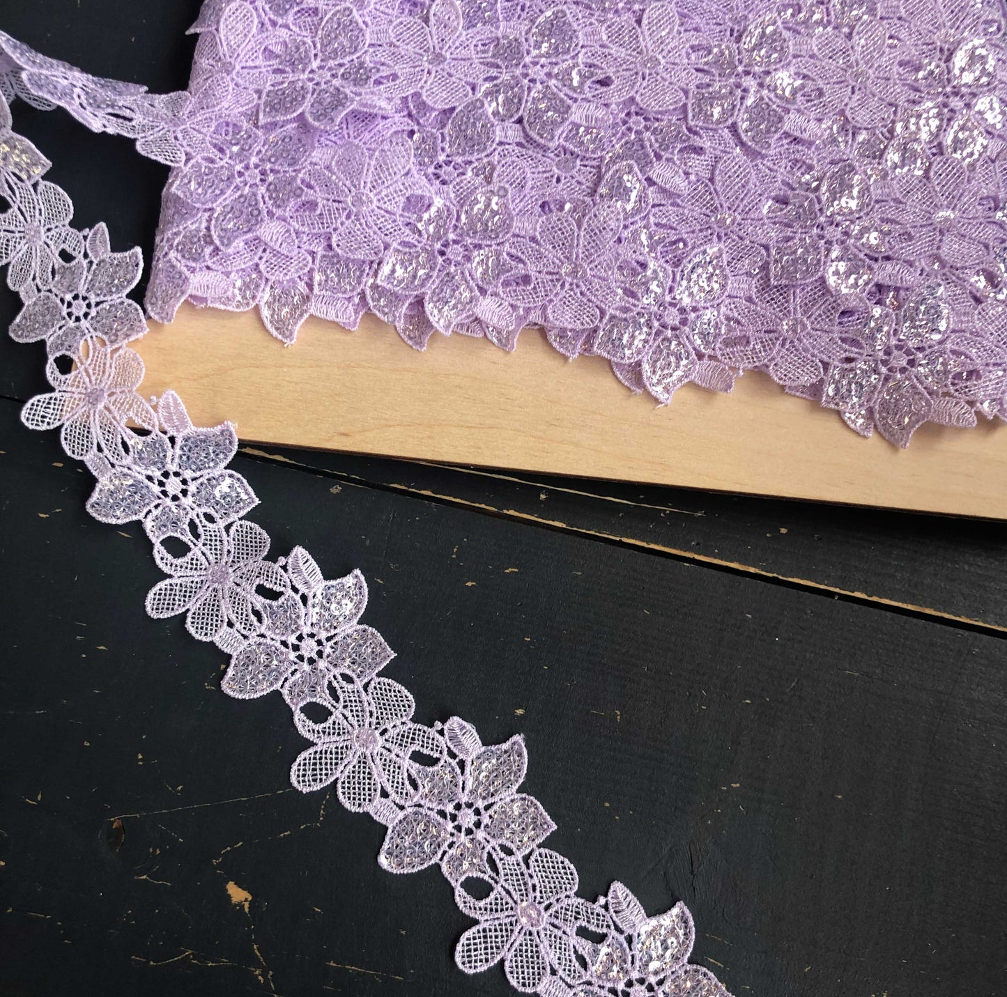 Sierband met roze bloemen 3-D