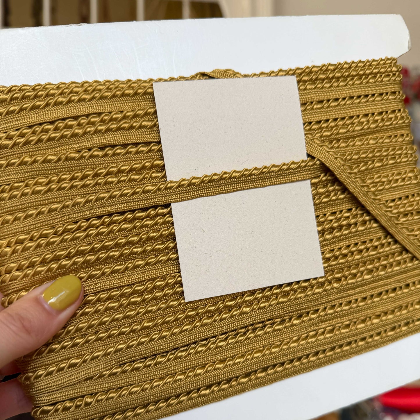 Paspelband gedraaid koord goud 3 mm
