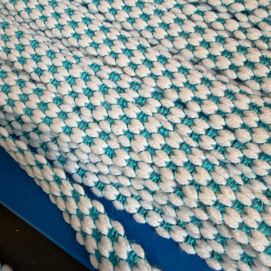 Sierband blauw met wit