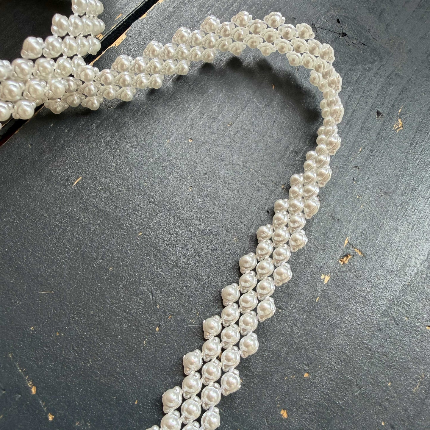 Kralenband wit parelmoer