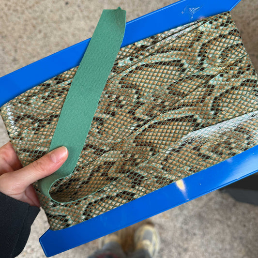 Sierband slangenprint groen