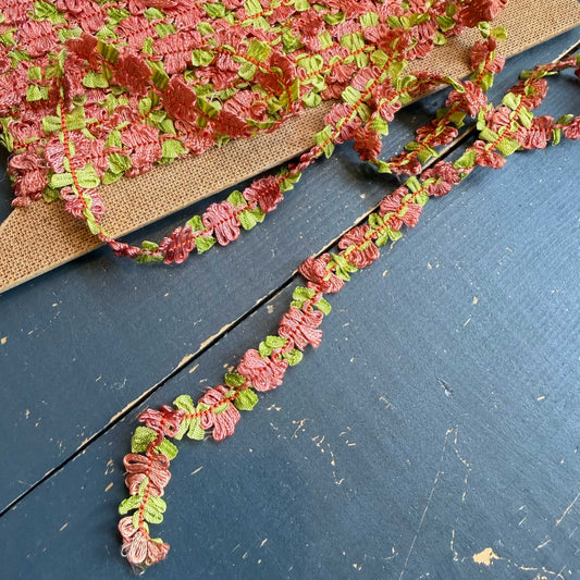 Vintage sierband roze groen