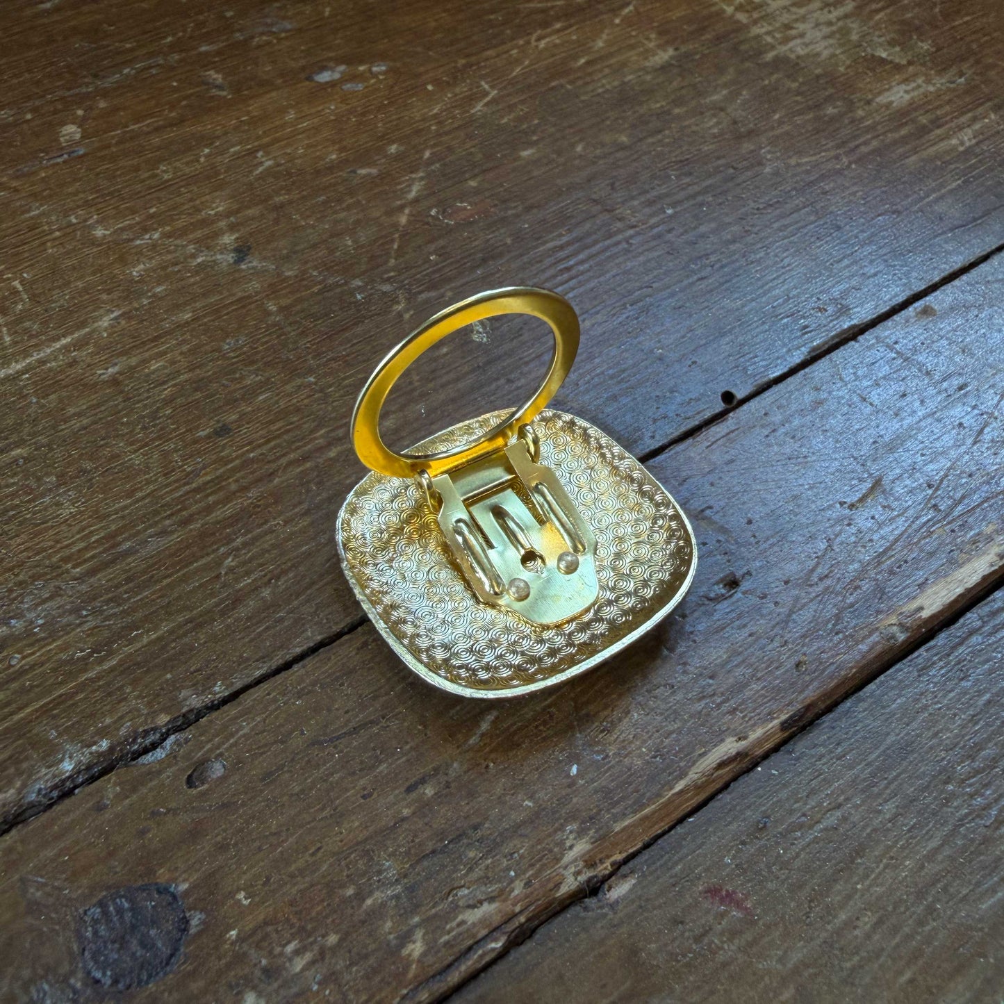 Vintage sjaalclip goudkleurig Art Nouveau