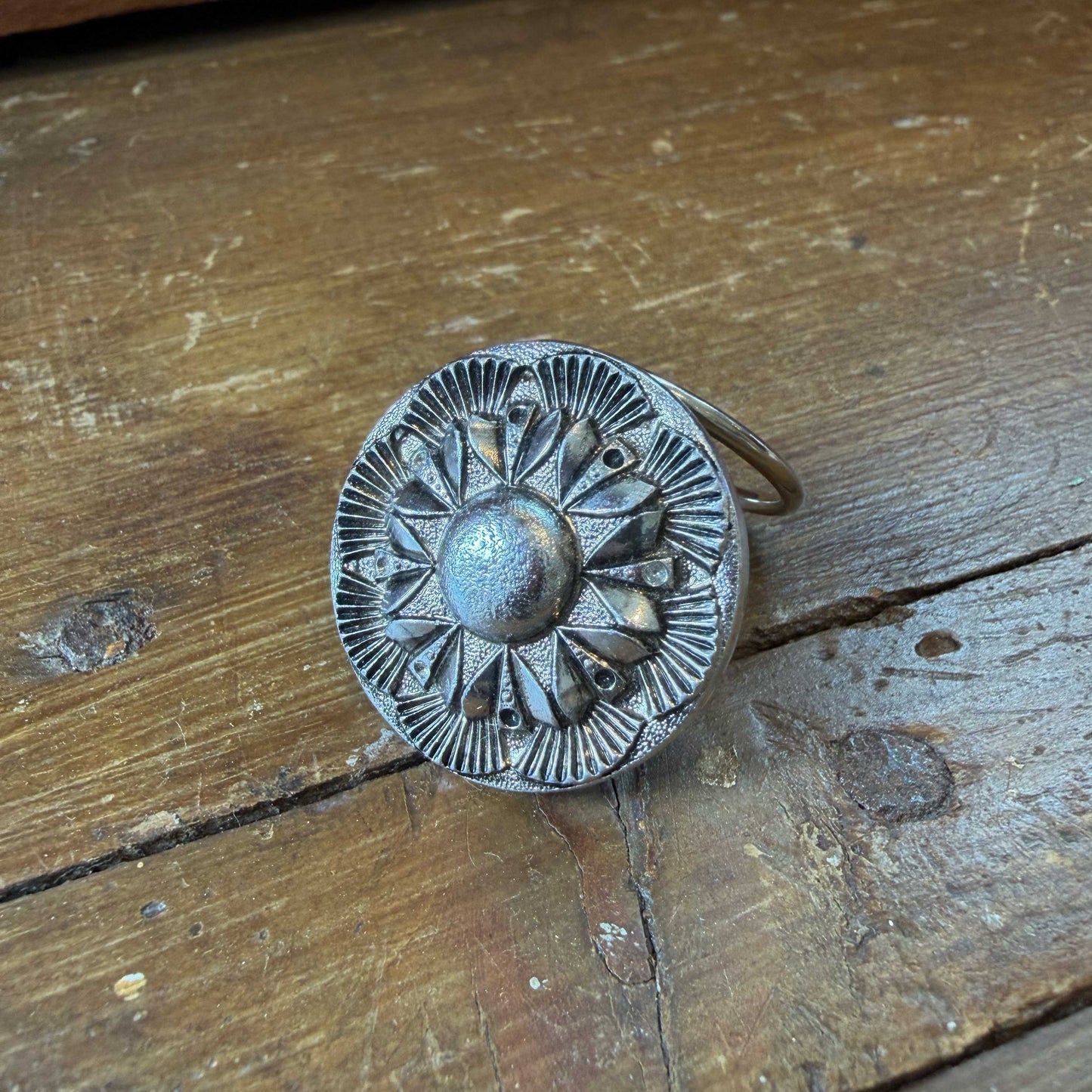Vintage sjaalclip zilverkleurig