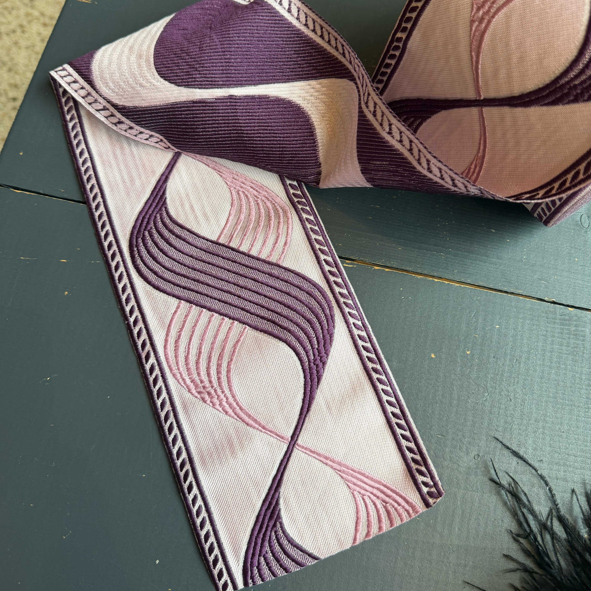 Swirl sierband paars - 12 cm