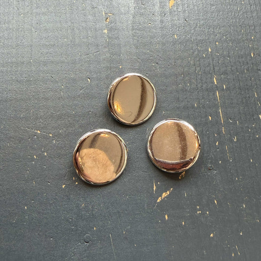 Zilveren knoop glanzend - 23 mm