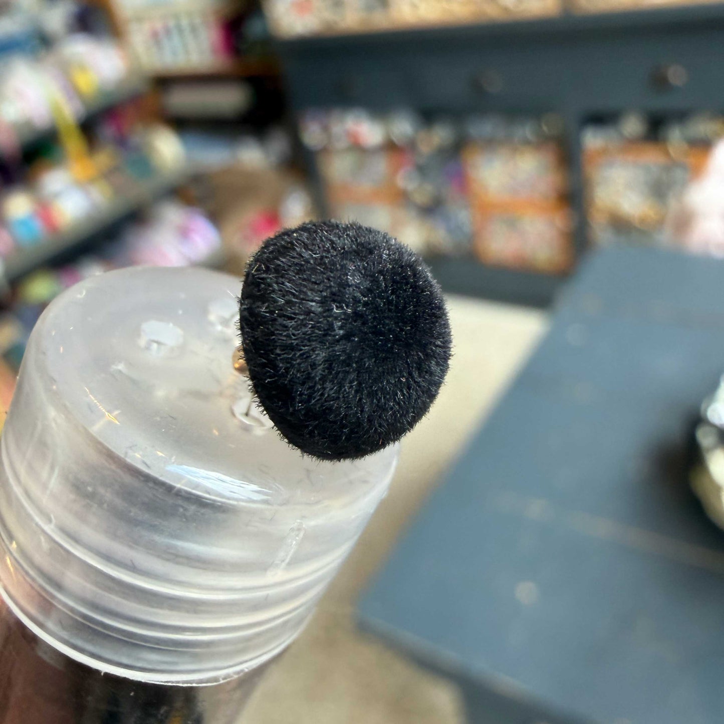 Zwarte Fluwelen Knoop Bolvormig – 10 mm