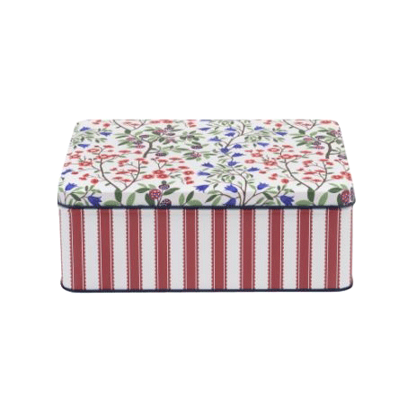 Blik rechthoekig met bloemen