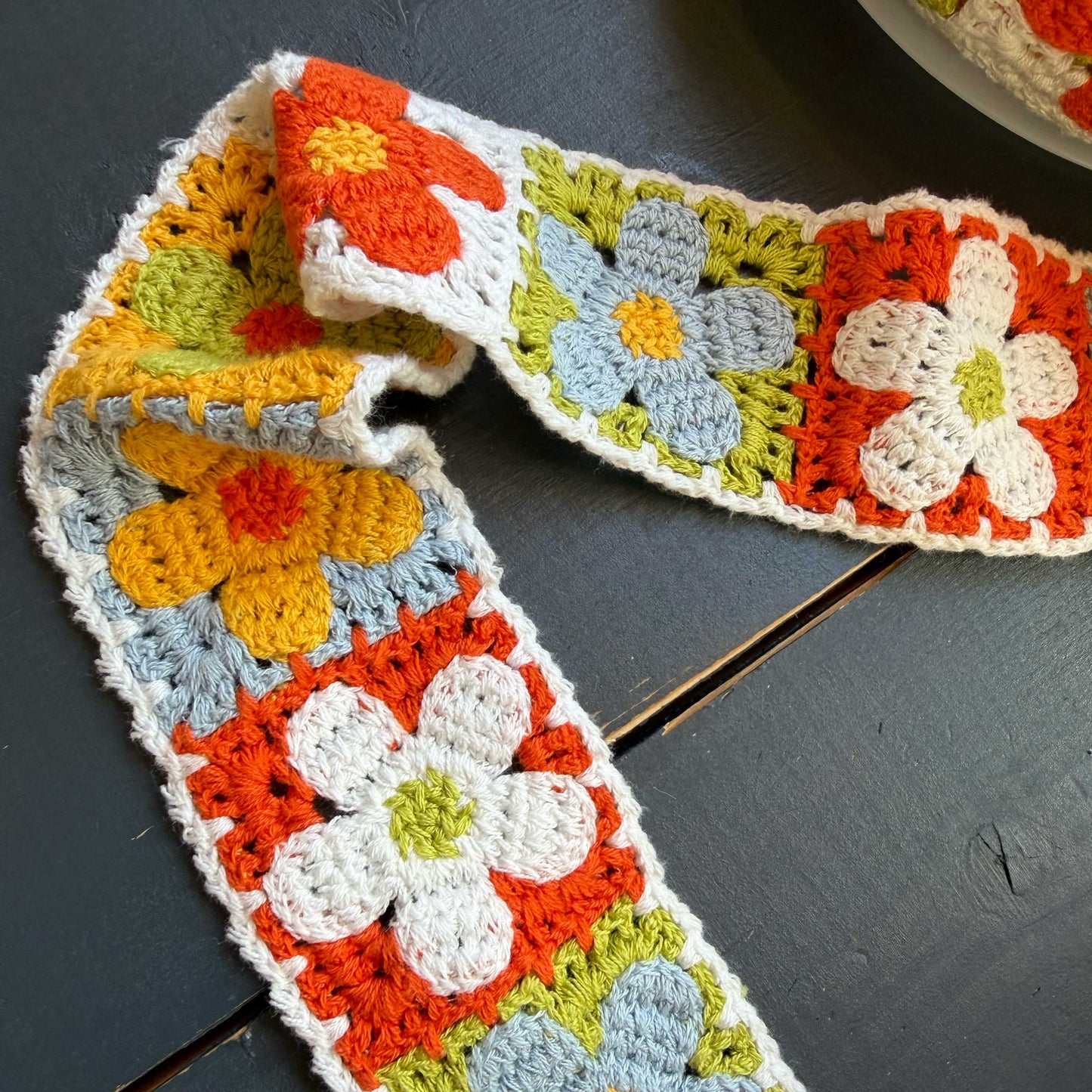 Granny square sierband retro bloemen