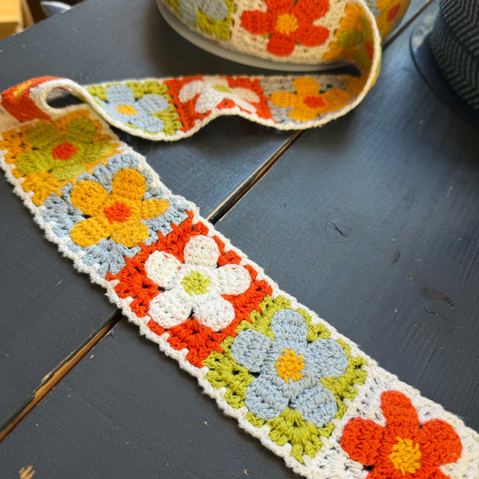 Granny square sierband retro bloemen